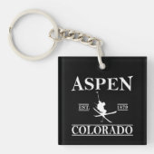 Aspen Colorado ski Sleutelhanger (voorkant)