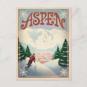 Aspen, Colorado   Ski Slopes Briefkaart