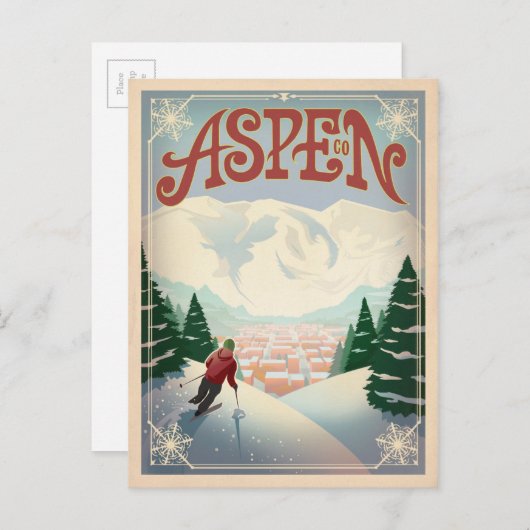Aspen, Colorado | Ski Slopes Briefkaart (Voorkant / Achterkant)