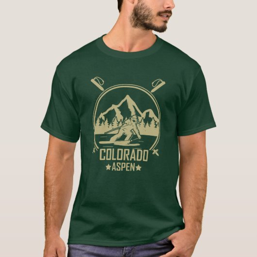Aspen Colorado Ski T-shirt (Voorkant)