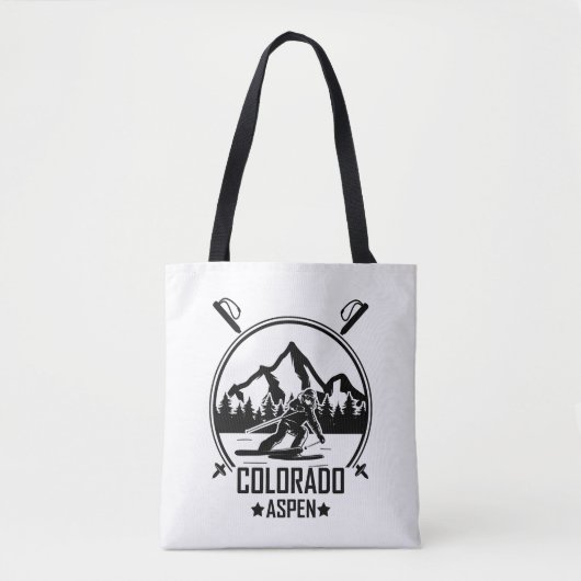 Aspen Colorado Ski Tote Bag (Voorkant)