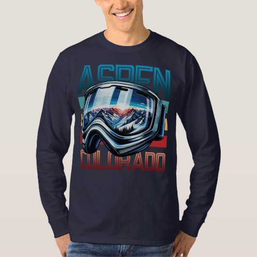 Aspen Colorado Skibril T-shirt (Voorkant)