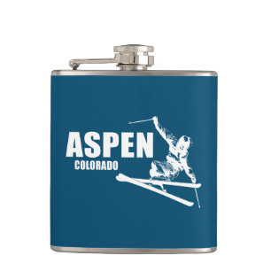 Aspen Colorado Skier Heupfles