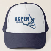 Aspen Colorado Skier Trucker Pet (Voorkant)