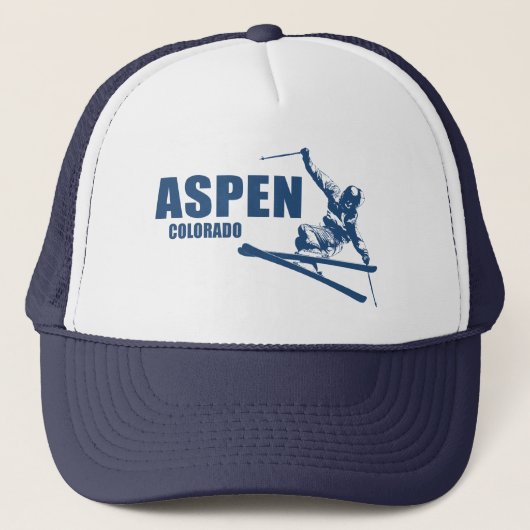 Aspen Colorado Skier Trucker Pet (Voorkant)