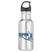 Aspen Colorado Skier Waterfles (Voorkant)