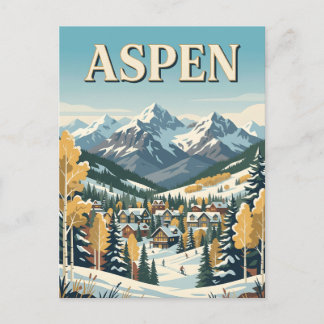 Aspen Colorado Skigebied Berg Reisposter Briefkaart