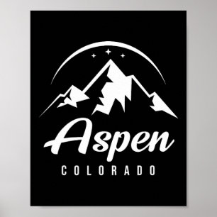 Aspen Colorado Skigebied Snowboarden Poster
