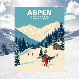 Aspen, Colorado Skiing Slopes Travel  Briefkaart
