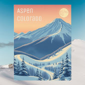 Aspen Colorado Skivakantie Modern Briefkaart