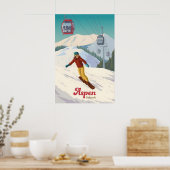 Aspen Colorado Snowboarden Reisposter Poster (Keuken)