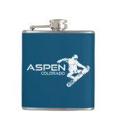 Aspen Colorado Snowboarder Heupfles (Voorkant)