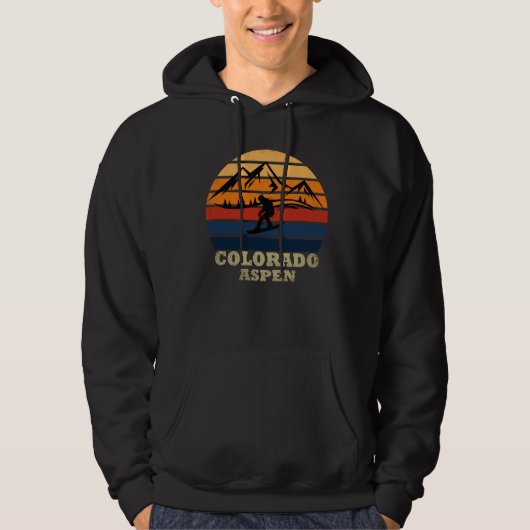 Aspen Colorado  snowboarder Hoodie (Voorkant)