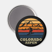 Aspen Colorado  snowboarder Magneet (Voorkant / Achterkant)