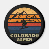 Aspen Colorado  snowboarder Magneet (Voorkant)
