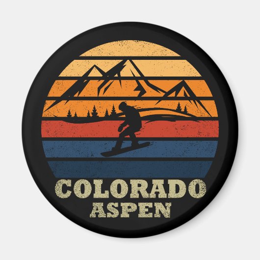 Aspen Colorado  snowboarder Magneet (Voorkant)