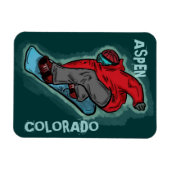 Aspen Colorado snowboarder rechthoekmagnet Magneet (Horizontaal)