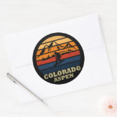 Aspen Colorado  snowboarder Ronde Sticker (Envelop)