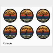 Aspen Colorado  snowboarder Ronde Sticker (Vel)