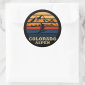 Aspen Colorado  snowboarder Ronde Sticker (Tas)