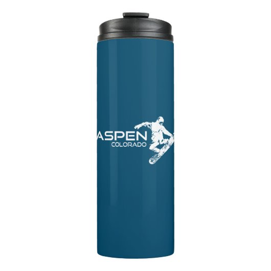Aspen Colorado Snowboarder Thermosbeker (Voorkant)