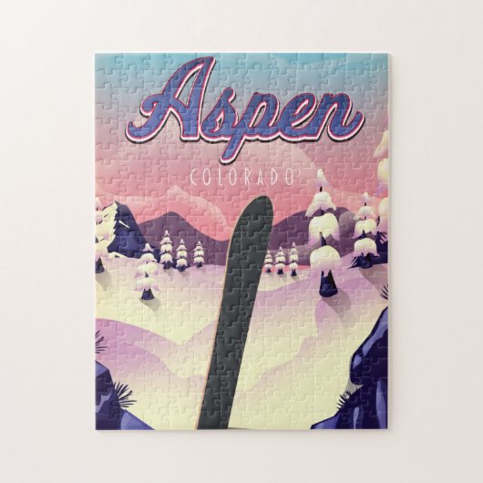Aspen Colorado Snowboarding Poster Legpuzzel (Verticaal)