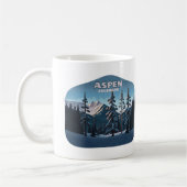 Aspen Colorado Trees Snow Mountains Retro Koffiemok (Links)