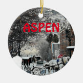 Aspen Colorado Vacation Afbeelding kerstversiering Keramisch Ornament (Voorkant)