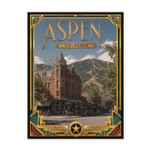 Aspen Colorado Vintage Art Deco Gouden Tijdperk