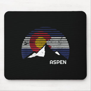 Aspen colorado vlag - co blauwe vogel dag berg muismat