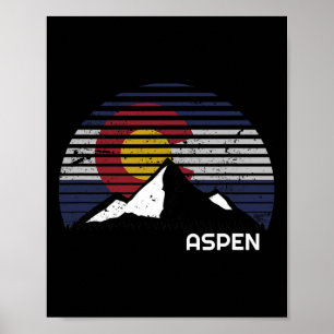 Aspen Colorado Vlag - Co Bluebird Day Mountain Poster