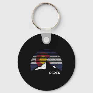 Aspen Colorado Vlag - Co Bluebird Day Mountain Sleutelhanger