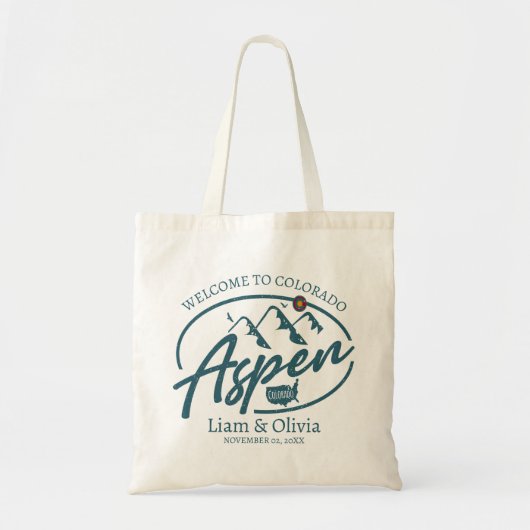 Aspen Colorado Wedding Welcome Tote Bag (Voorkant)
