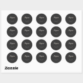 Aspen Colorado White Font Ronde Sticker (Vel)