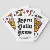 Aspen Daily News Aangepaste speelkaarten (Achterkant)