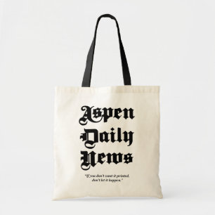 Aspen Daily News Canvas Canvas tas met zwart handv