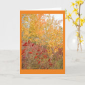 Aspen en Sumac Blank Note Kaart (Gele Bloem)