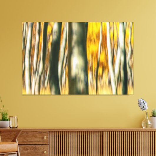 Aspen Forest Abstract Canvas Afdruk (Insitu (Woonkamer))