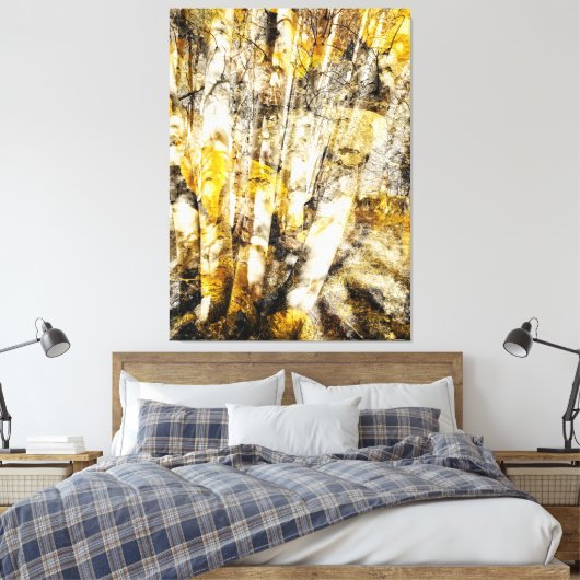 Aspen Forest Abstract Canvas Afdruk (Insitu (Slaapkamer))