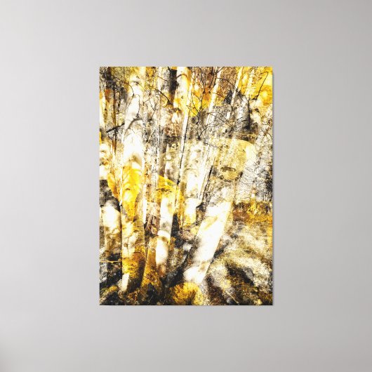 Aspen Forest Abstract Canvas Afdruk (Voorkant)