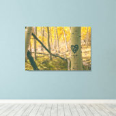 Aspen Forest in de herfst Canvas Afdruk (Insitu (Houten vloer))