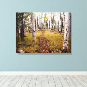 Aspen Forest in de herfst Canvas Afdruk (Insitu (Houten vloer))