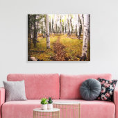 Aspen Forest in de herfst Canvas Afdruk (Insitu (Woonkamer))