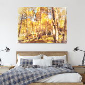 Aspen Forest in levendige herfstkleuren Canvas Afdruk (Insitu (Slaapkamer))