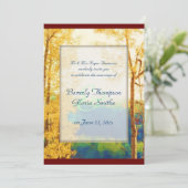Aspen Glow WEDDING-uitnodiging Kaart (Staand voorkant)