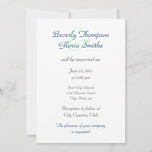 Aspen Glow WEDDING-uitnodiging Kaart (Achterkant)