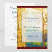 Aspen Glow WEDDING-uitnodiging Kaart (Voorkant / Achterkant)