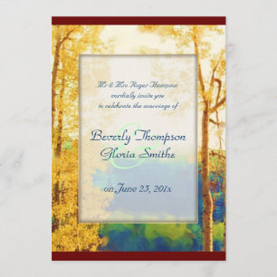 Aspen Glow WEDDING-uitnodiging Kaart