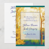 Aspen Glow WEDDING-uitnodiging Kaart (Voorkant / Achterkant)