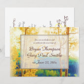 Aspen Glow WEDDING-uitnodiging Kaart (Voorkant / Achterkant)